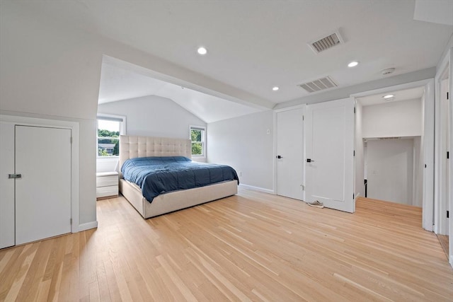 7 Helen Rd, Braintree, MA 02184 - bedroom featuring light wood-style floors, vaulted ceiling, and recessed lighting