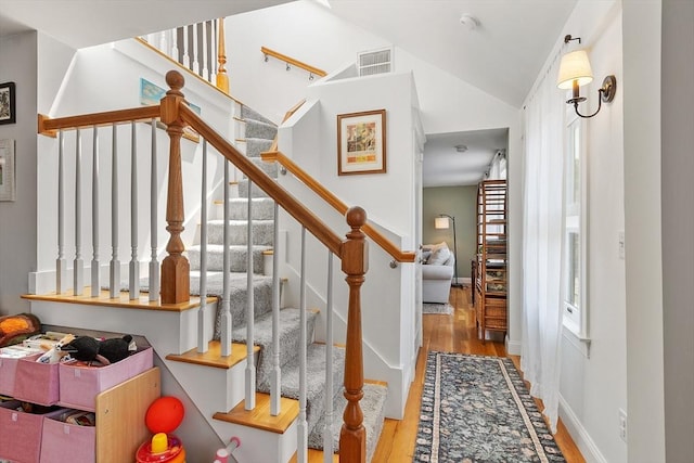 15 Hardy St Unit 2, Salem, MA 01970 - stairs featuring wood finished floors and lofted ceiling