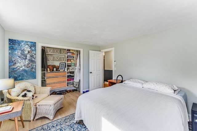 bedroom featuring hardwood / wood-style flooring