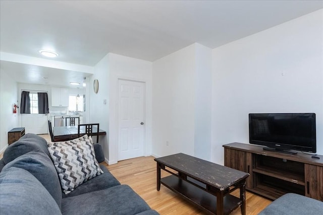 66 Hamilton St Unit 3, Leominster, MA 01453 - living area featuring light wood-style flooring and baseboards