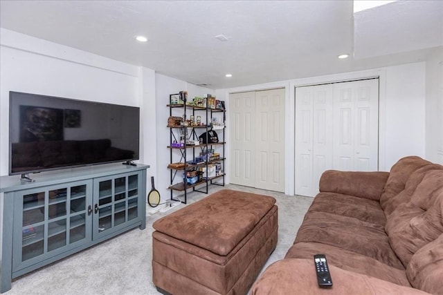 66 Hamilton St Unit 3, Leominster, MA 01453 - carpeted living room with recessed lighting