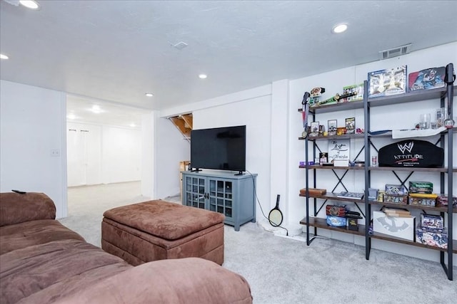 66 Hamilton St Unit 3, Leominster, MA 01453 - carpeted living room with recessed lighting