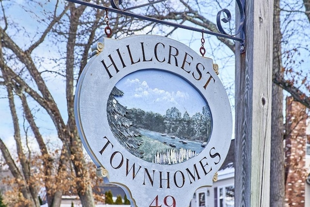 view of community sign