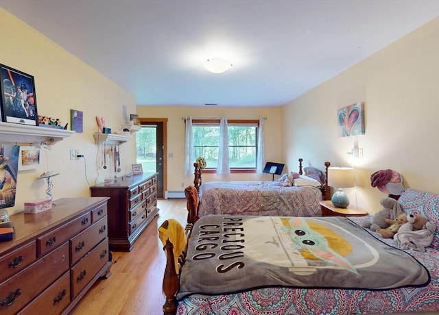 131 Sandgully Rd N, Deerfield, MA 01373 - bedroom featuring light wood-style floors and baseboard heating