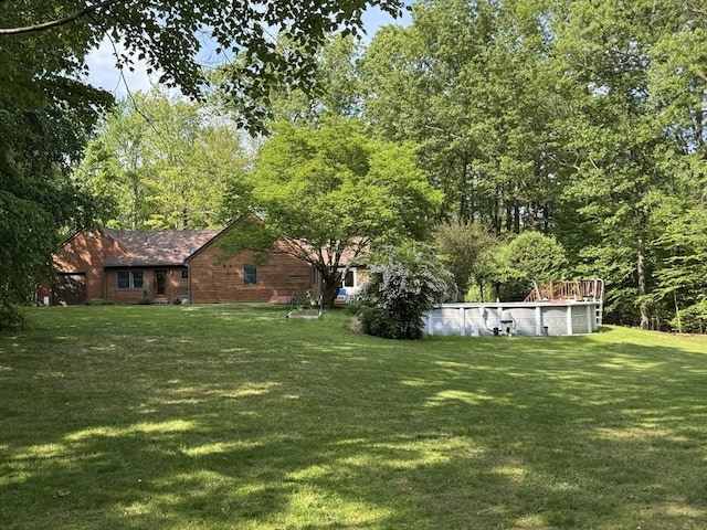 131 Sandgully Rd N, Deerfield, MA 01373 - view of green lawn featuring an outdoor pool