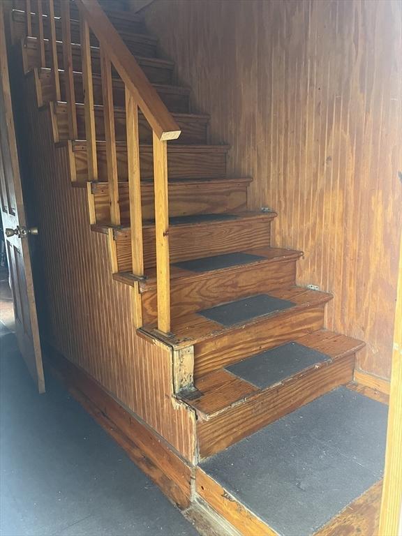 13 Elm St, Webster, MA 01550 - stairs featuring wooden walls