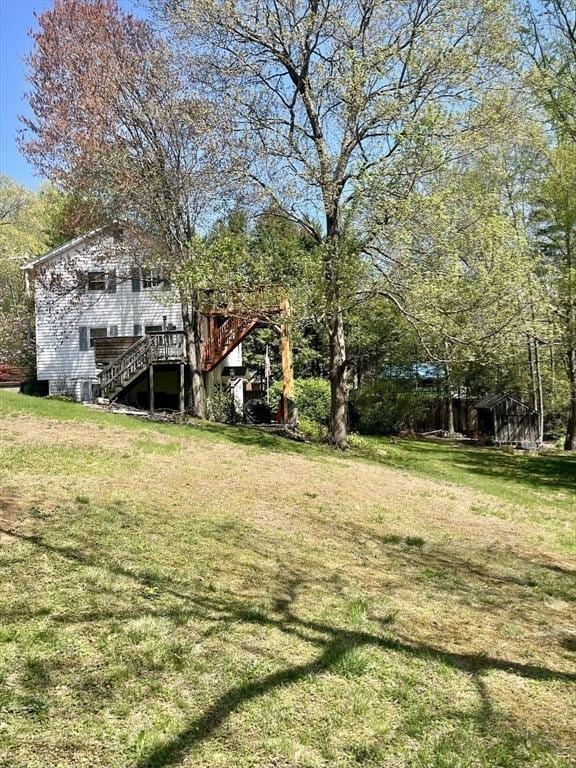 15 Old County Rd, Holland, MA 01521 - view of yard featuring stairway
