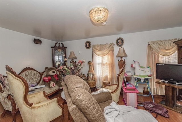 43 Huntington St, Brockton, MA 02301 - living area featuring hardwood / wood-style floors
