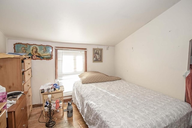 43 Huntington St, Brockton, MA 02301 - bedroom featuring light wood finished floors and vaulted ceiling