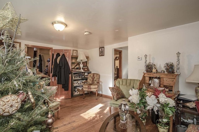 43 Huntington St, Brockton, MA 02301 - living room featuring wood finished floors and baseboards