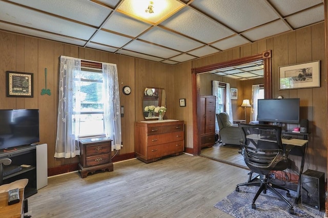 32 Carter St, Hudson, MA 01749 - office space with light wood-style floors and wood walls