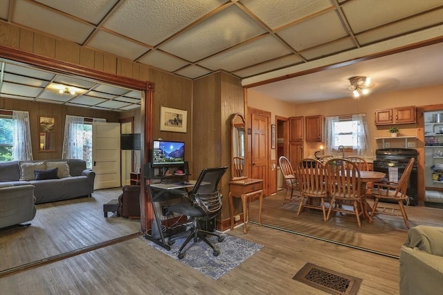 32 Carter St, Hudson, MA 01749 - office with light wood finished floors and wood walls