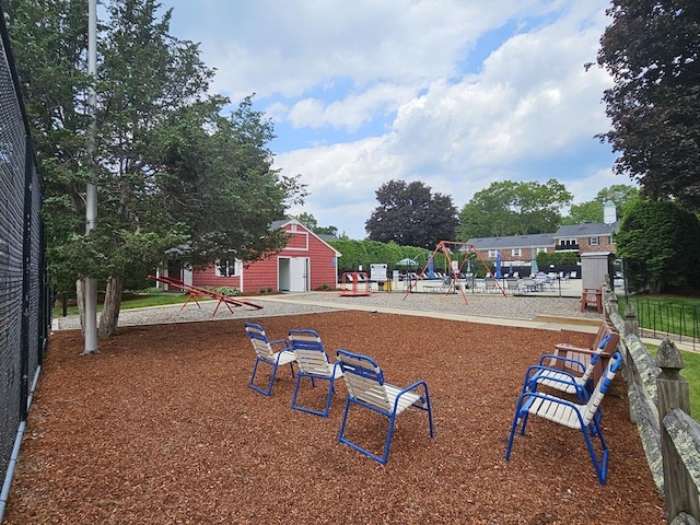 403 Windsor Dr Unit 0, Framingham, MA 01701 - view of jungle gym featuring an outbuilding