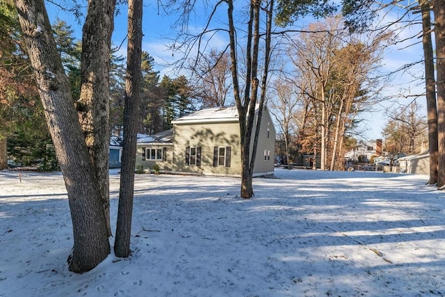 view of snowy yard