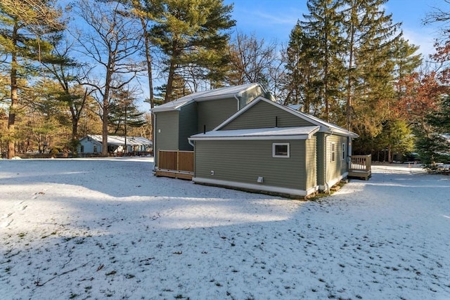 view of snowy exterior