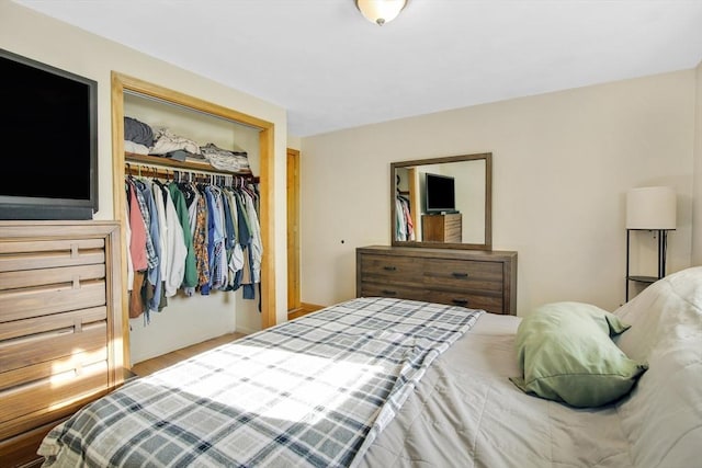 bedroom featuring a closet