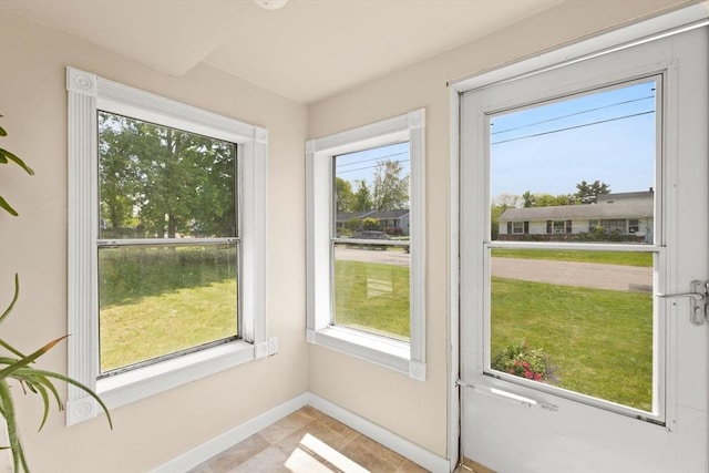 doorway with baseboards