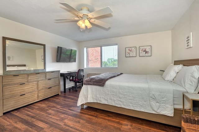 1 Summit Dr Unit 62, Reading, MA 01867 - bedroom with dark wood finished floors and ceiling fan