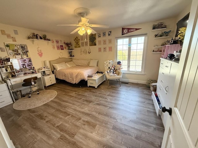 74 Fiske Hill Rd, Sturbridge, MA 01566 - bedroom with wood finished floors and a ceiling fan