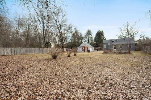 view of yard with a gazebo