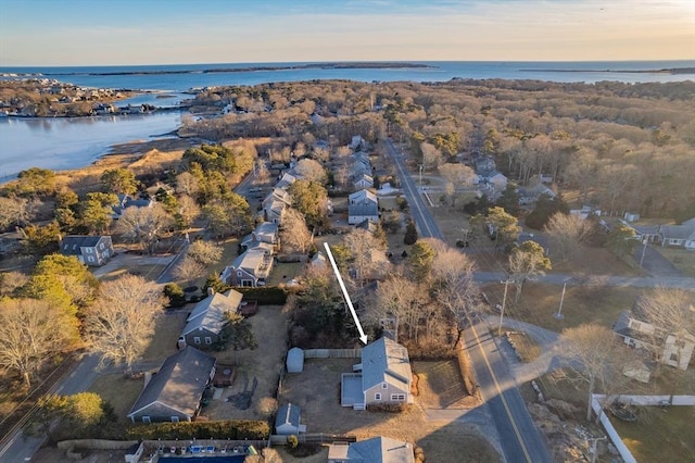 56 Baxter Ave, Yarmouth, MA 02673 - aerial view at dusk featuring a water view