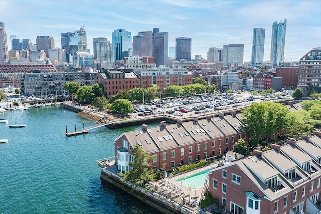 343 Commercial St Unit 212, Boston, MA 02109 - aerial view of city skyline and a nearby body of water