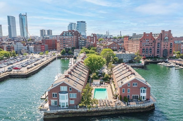 343 Commercial St Unit 212, Boston, MA 02109 - drone / aerial view of a large body of water and skyline