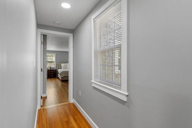 62 Bianca Rd, Duxbury, MA 02332 - hallway featuring light wood-style floors and baseboards