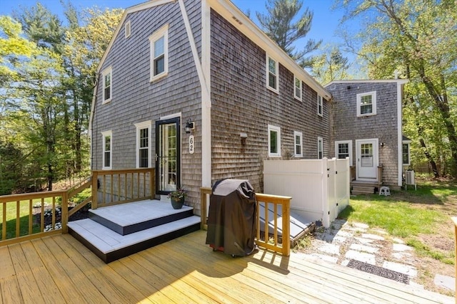 62 Bianca Rd, Duxbury, MA 02332 - back of house featuring a wooden deck