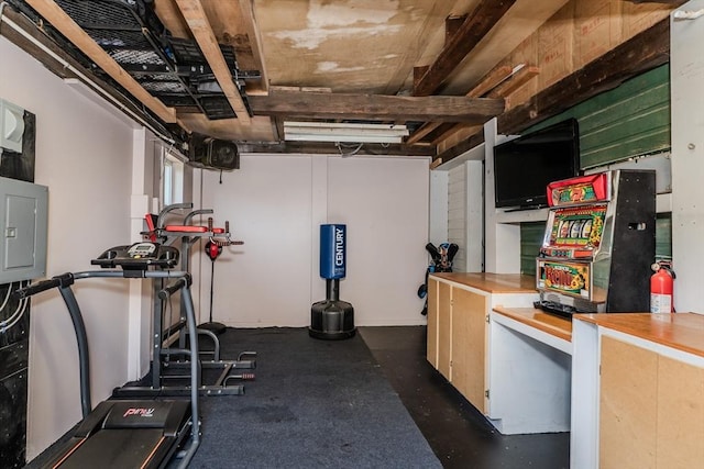 50 Duryea St, Springfield, MA 01104 - workout room with electric panel