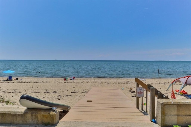 property view of water with a view of the beach