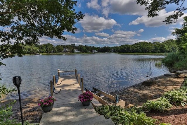 49 Edgewater Way, Wareham, MA 02571 - view of dock featuring a water view