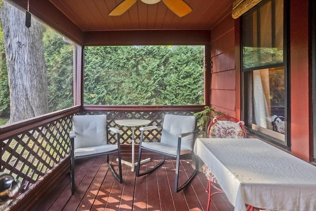 1142 Longmeadow St, Longmeadow, MA 01106 - wooden deck with ceiling fan