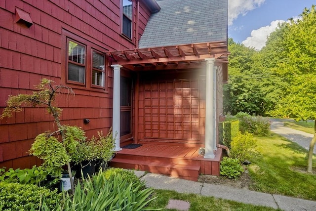 1142 Longmeadow St, Longmeadow, MA 01106 - exterior space with a pergola