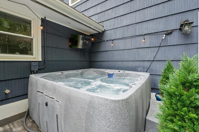 41 Dick Dr, Worcester, MA 01609 - exterior view of a hot tub