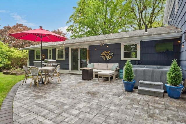 41 Dick Dr, Worcester, MA 01609 - view of patio / terrace with an outdoor hangout area, grilling area, and outdoor dining space