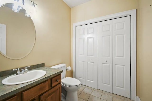 17 Sean Mikeal Way, Grafton, MA 01519 - bathroom featuring a closet, toilet, vanity, and tile patterned flooring