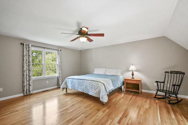 17 Sean Mikeal Way, Grafton, MA 01519 - bedroom featuring light wood-style floors, baseboards, ceiling fan, and lofted ceiling