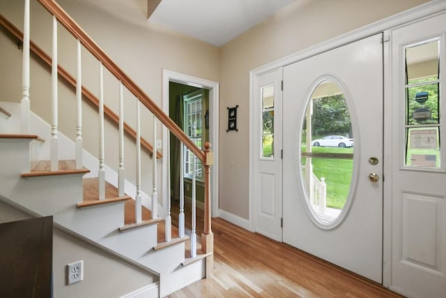 17 Sean Mikeal Way, Grafton, MA 01519 - foyer entrance featuring wood finished floors, stairway, and baseboards