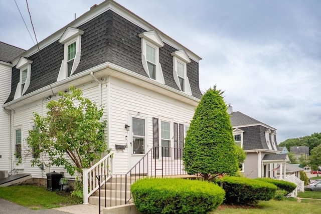 19 Center St, Weymouth, MA 02189 - victorian home featuring roof with shingles and mansard roof
