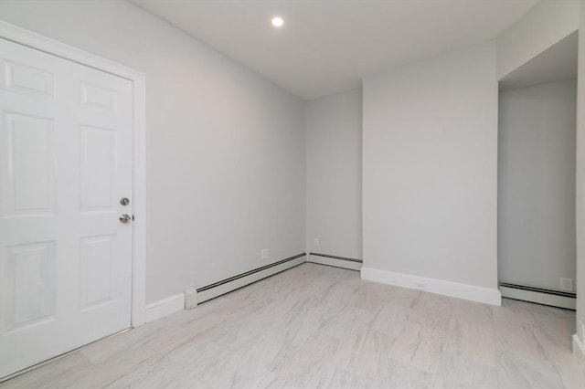 7 Cliff St, Attleboro, MA 02703 - unfurnished room with baseboard heating and recessed lighting