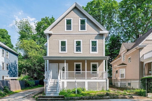 7 Cliff St, Attleboro, MA 02703 - traditional style home with a porch and stairs
