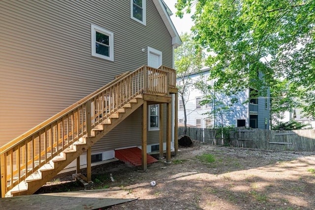 7 Cliff St, Attleboro, MA 02703 - back of property with stairway