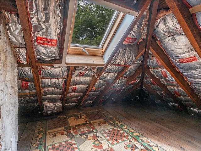 view of attic