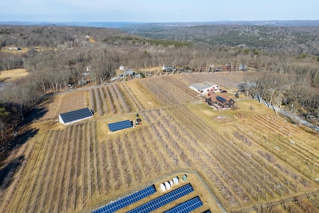 bird's eye view with a rural view