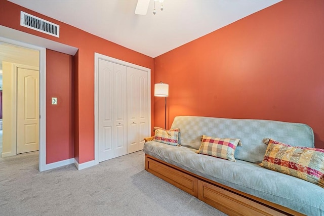 37 Hastings St Unit 207, Boston, MA 02132 - sitting room featuring light carpet and a ceiling fan
