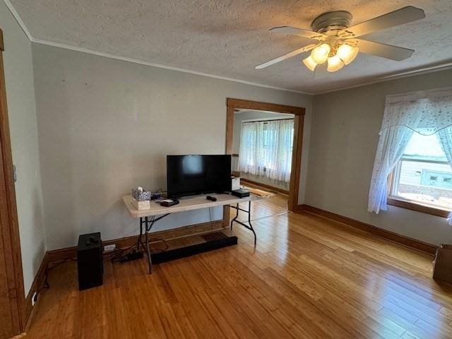 17 Olcott St, Watertown, MA 02472 - interior space featuring ornamental molding, a wealth of natural light, and light wood finished floors