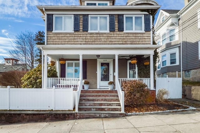 view of front of home with a porch