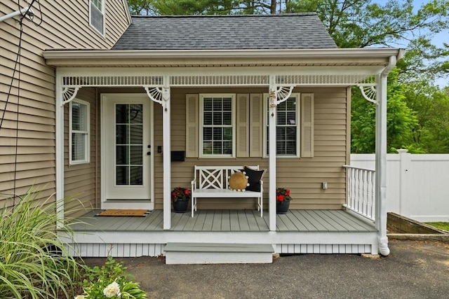 45 S Elm St, West Bridgewater, MA 02379 - property entrance with a shingled roof and a porch