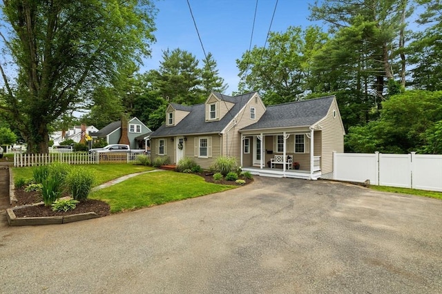 45 S Elm St, West Bridgewater, MA 02379 - new england style home featuring covered porch and driveway